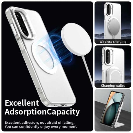 Чехол Candy с Magsafe гибридный на Samsung Galaxy A17 4G - белый