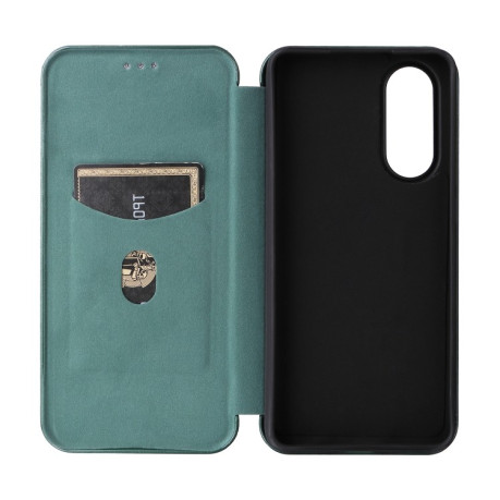 Чохол-книжка Carbon Fiber Texture на OnePlus Nord CE4 Lite - зелений