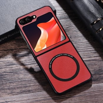 Противоударный чехол Magsafe Magnetic Ring для Samsung Galaxy Flip 5 - красный