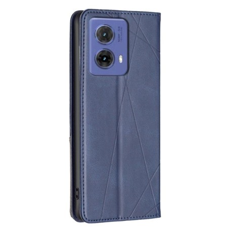 Чехол-книжка Rhombus Texture для Motorola Moto G85 - синий
