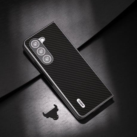 Ударозащитный чехол ABEEL Carbon Fiber на Samsung Galaxy  Fold 6 - черный