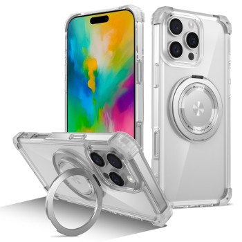 Противоударный чехол Shield CD Pattern MagSafe Magnetic для  iPhone 16 Pro - прозрачный