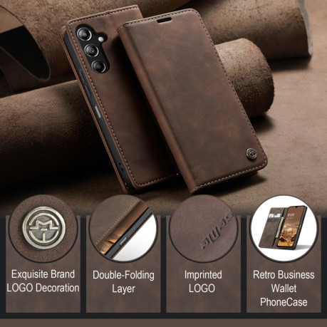 Чохол-книжка CaseMe-013 Multifunctional для Samsung Galaxy A16 5G - кавовий