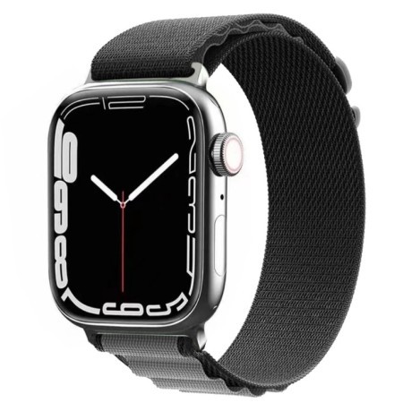 Ремінець Nylon Loop для Apple Watch Series 8/7 45mm/44mm /42mm/49mm - чорно-сірий