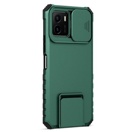 Протиударний чохол Stereoscopic Holder Sliding для Vivo Y15s/Y15a - зелений