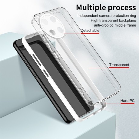 Противоударный чехол Clear Color Frame для Realme 11  - белый