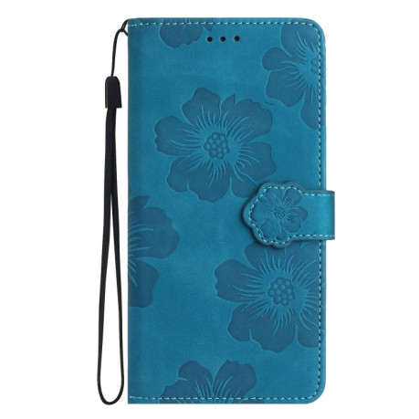 Чохол-книжка Flower Embossing Pattern для Xiaomi Redmi Note 14 4G - синій