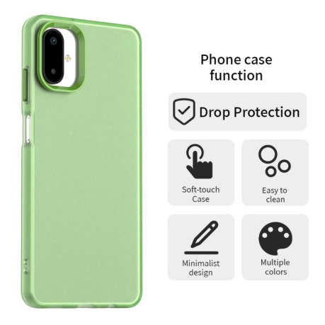 Противоударный чехол Candy Series для Samsung Galaxy F06 5G / M06 5G - зеленый