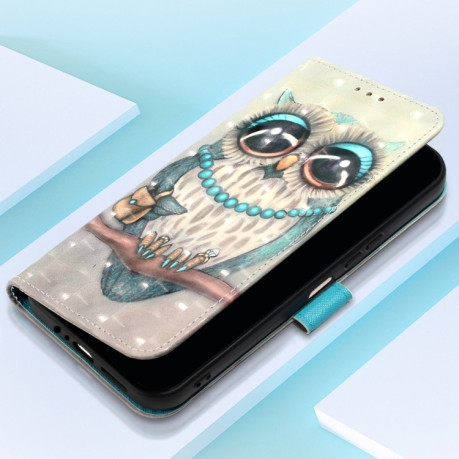 Чехол-книжка 3D Painting для Samsung Galaxy A15 - Grey Owl