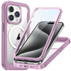 Противоударный чехол Life Waterproof MagSafe Magnetic Rugged для iPhone 15 Pro - розовый