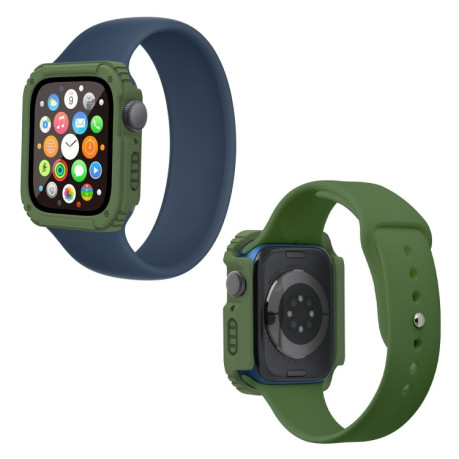 Протиударна накладка із захисним склом 2 in 1 Screen для Apple Watch Series 3 / 2 / 1 42mm - зелена