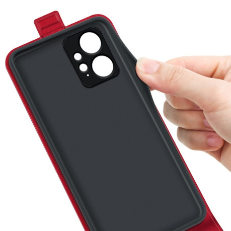 Флип-чехол R64 Texture Single на Xiaomi Redmi Note 12 4G - красный