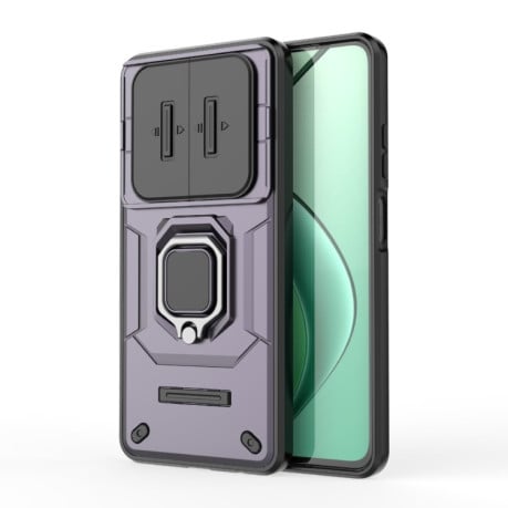 Противоударный чехол Sliding Camshield для Realme 12 5G - фиолетовый