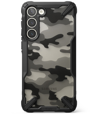 Оригинальный чехол Ringke Fusion X Design durable для Samsung Galaxy S23 Plus - Camouflage black