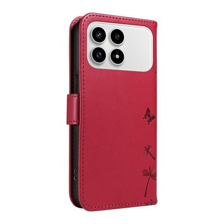 Чохол-книжка Dandelion Embossed Pattern Flip Leather для Xiaomi Redmi K90/Poco F8 Pro — червоний