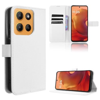 Чохол-книжка Diamond Texture для Motorola Moto G15 4G / G15 Power 4G - білий