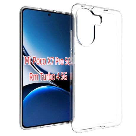 Протиударний чохол Waterproof Texture для Xiaomi Poco X7 Pro - прозорий