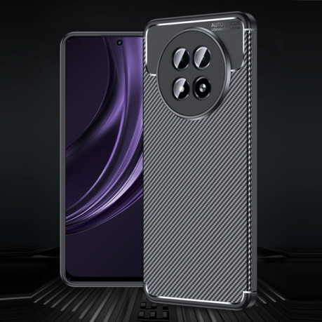 Ударозащитный чехол HMC Carbon Fiber Texture на Realme 13 5G/12 5G/12X 5G - черный