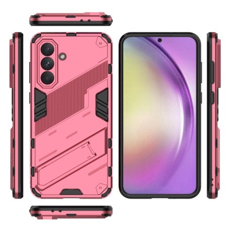 Противоударный чехол Punk Armor для Samsung Galaxy A56 5G - светло-красный