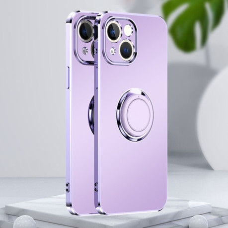 Противоударный чехол Electroplated Frosted для  iPhone 14 - фиолетовый