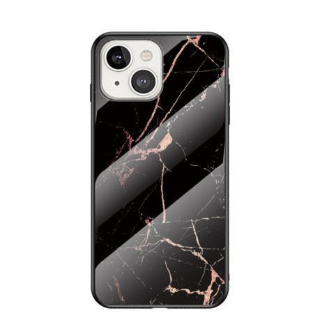 Скляний чохол Marble Pattern для iPhone 13 mini - Golden Black