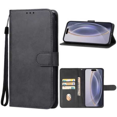 Чехол-книжка EsCase Leather для iPhone 16 Pro Max - черный