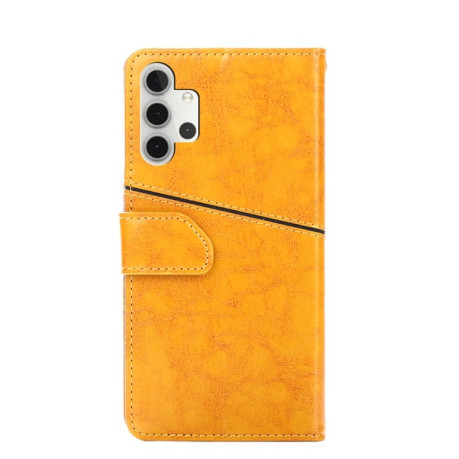 Чехол-книжка Geometric Stitching для Samsung Galaxy A32 5G- желтый
