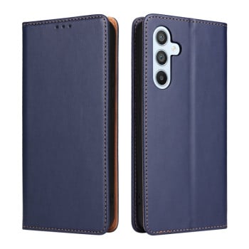 Кожаный чехол-книжка Fierre Shann Genuine leather Samsung Galaxy A54 5G - синий