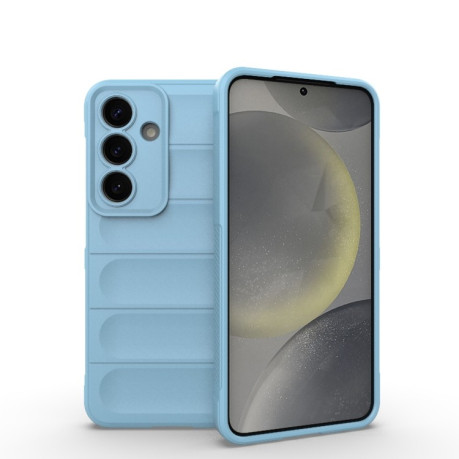 Силіконовий чохол Magic Flannel для Samsung Galaxy S25 5G - блакитний