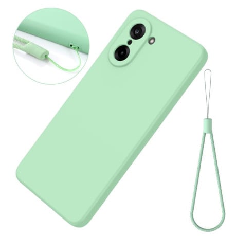Силиконовый чехол Solid Color Liquid Silicone на OnePlus Nord CE5/Ace 5 Racing - зеленый