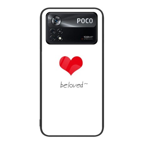 Чохол Colorful Painted Glass Xiaomi Poco X4 Pro 5G - Red Heart