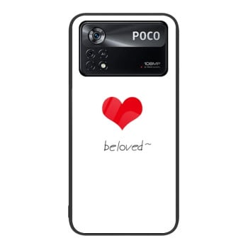 Чохол Colorful Painted Glass Xiaomi Poco X4 Pro 5G - Red Heart