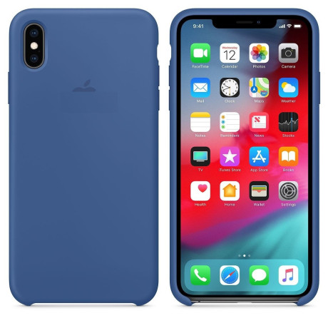 Силиконовый чехол Silicone Case Delft Blue на iPhone Xs Max
