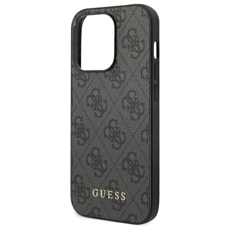 Оригінальний чохол Guess 4G Metal Gold Logo для iPhone 14 Pro Max - grey