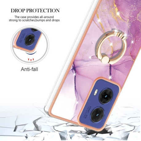 Чохол Electroplating with Ring Holder для Motorola Moto G85 - Purple