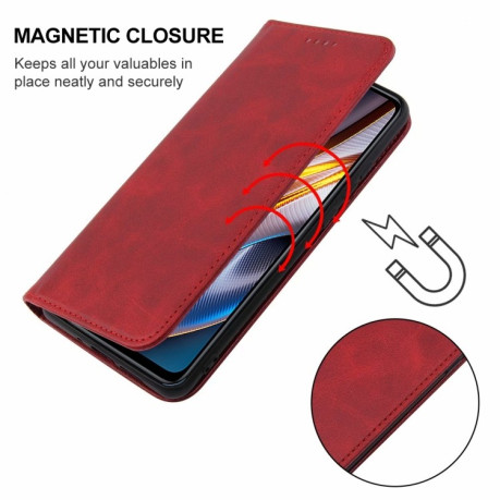 Чехол-книжка Magnetic Closure для Xiaomi Poco X4 GT - красный