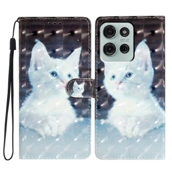 Чохол-книжка 3D Painting для Motorola Moto G75 5G - Cat