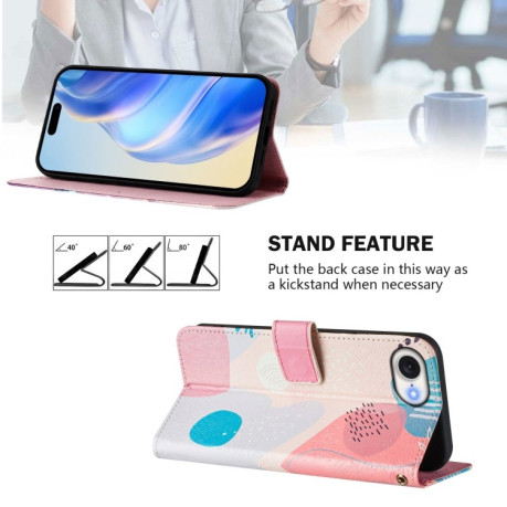Чохол-книжка Colored Drawing Pattern для iPhone 16e - кольоровий