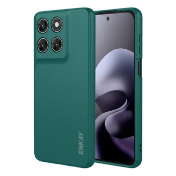 Силиконовый чехол ENKAY Liquid Silicone на Motorola Moto G77 / G67 5G — тёмно-зелёный