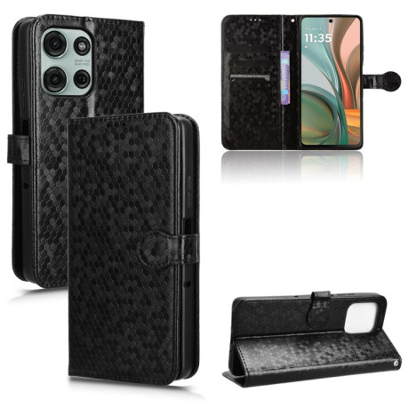 Чехол-книжка Honeycomb Dot для Motorola Moto G75 5G - черный