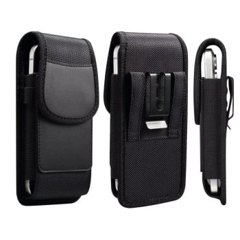 Універсальний чохол на діагональ 6.1-6.9 з кріпленням на пояс та магнітним хлястиком - чорний