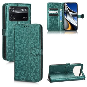 Чохол-книжка Honeycomb Dot для Xiaomi Poco X4 Pro 5G - зелений