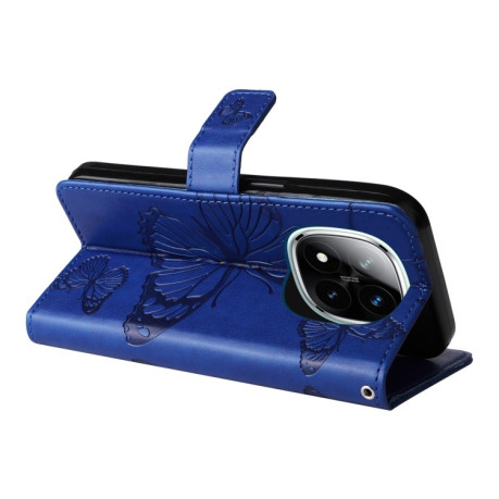 Чохол-книжка Embossed Butterfly для Xiaomi Redmi Note 14 Pro / 14 Pro+ 5G - синій