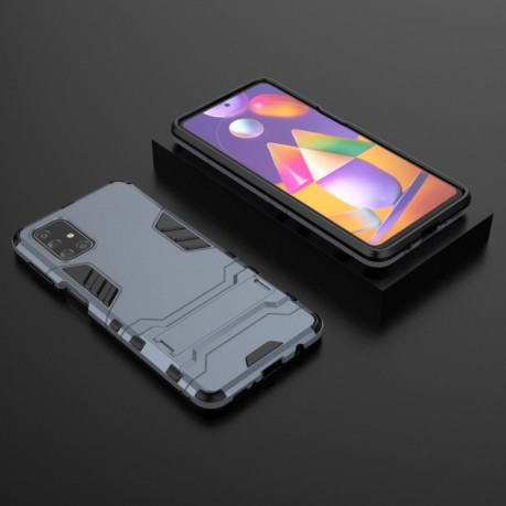 Противоударный чехол Invisible Holder на Samsung Galaxy M31s -  нави