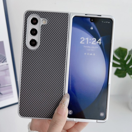 Чехол Kevlar Carbon Fiber Ultra-thin на Samsung Galaxy Fold 7 - черный