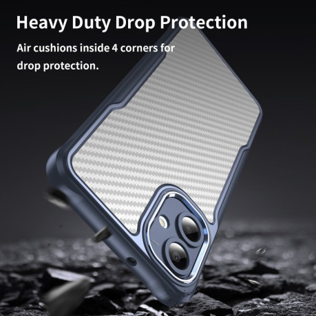 Ударозахисний чохол Carbon Fiber Texture Translucent для Samsung Galaxy A06 4G - синій