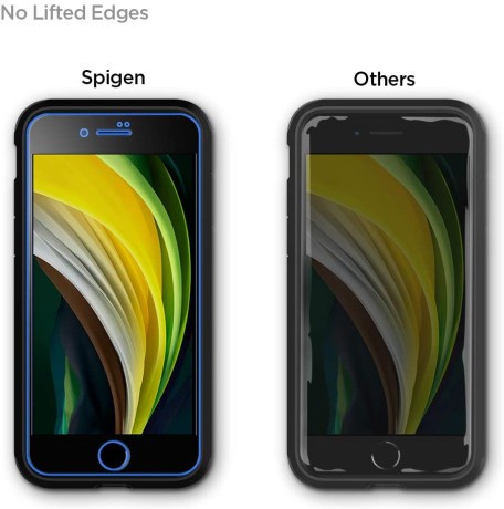 Защитное каленое стекло Spigen Alm Glass Fc для iPhone 7/8/SE 3/2 2022/2020 Black