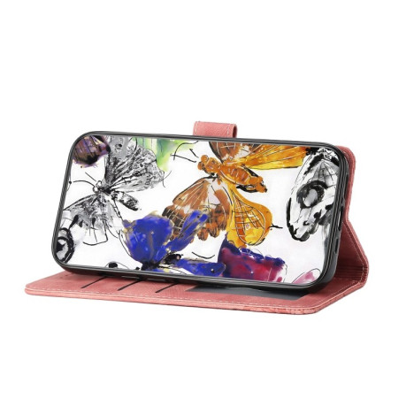 Чохол-книжка Embossed Butterfly для Motorola Moto G75 - рожевий