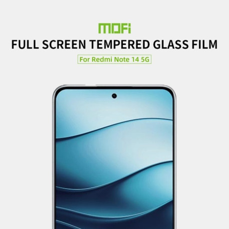 Защитное стекло MOFI 9H 3D Full Screen на Xiaomi Redmi Note 14 4G/5G - черное