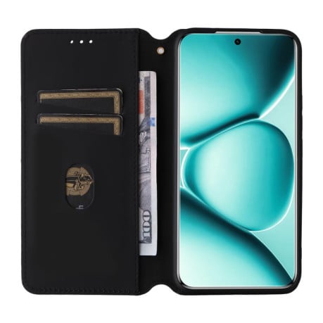 Чехол-книжка Cubic Grid Texture Flip Leather для Poco 8 Pro/Redmi Note 15 Pro+ 5G Global 163.3mm — красный